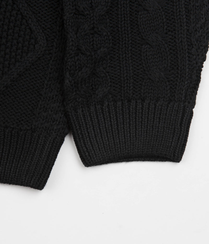Nike Cable Knit Crewneck Sweatshirt in Black