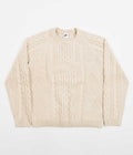 Nike Cable Knit Crewneck Sweatshirt in Rattan