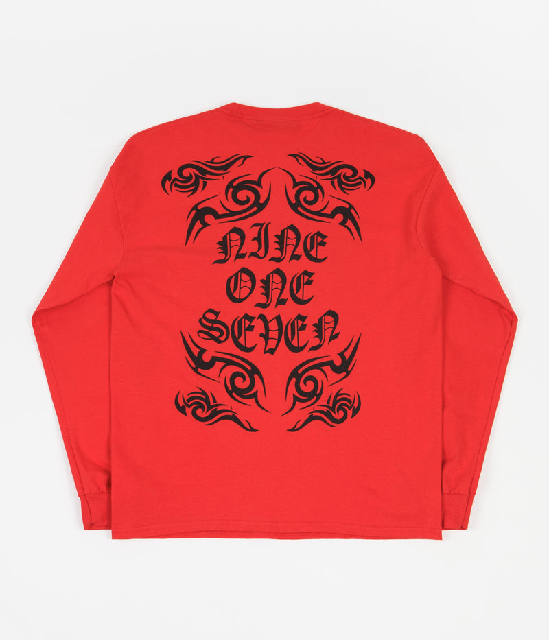 Call Me 917 Tribal Long Sleeve T-Shirt in Red