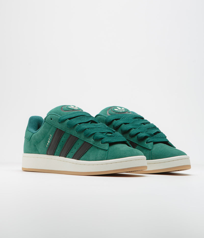 Adidas Campus 00s Shoes in Collegiate Green and Core Black / Off White