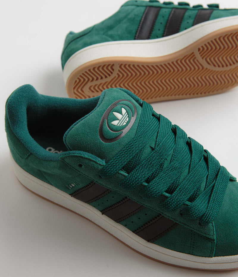 Adidas Campus 00s Shoes in Collegiate Green and Core Black / Off White