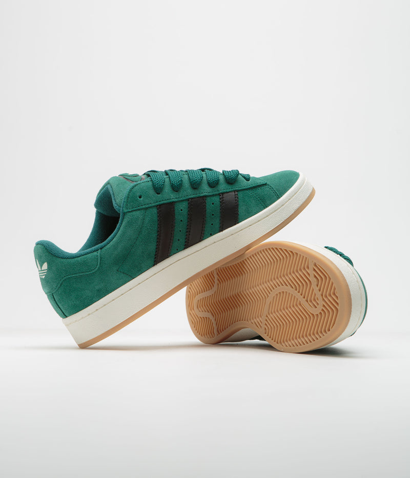 Adidas Campus 00s Shoes in Collegiate Green and Core Black / Off White