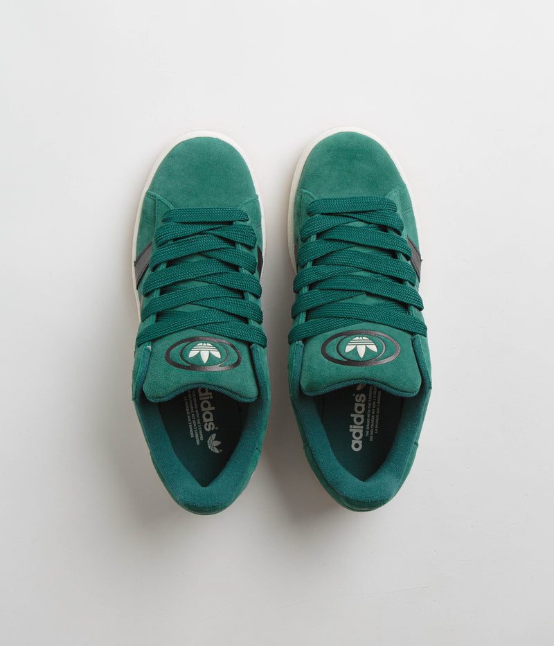 Adidas Campus 00s Shoes in Collegiate Green and Core Black / Off White