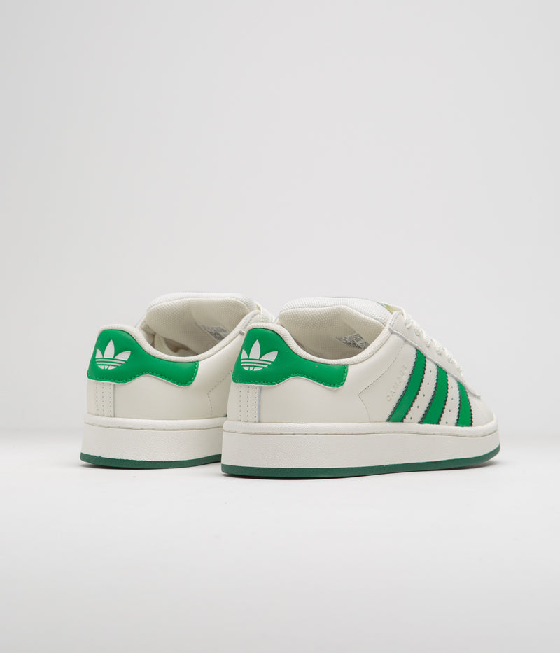 Adidas Campus 00s Shoes in Core White and Green / Off White