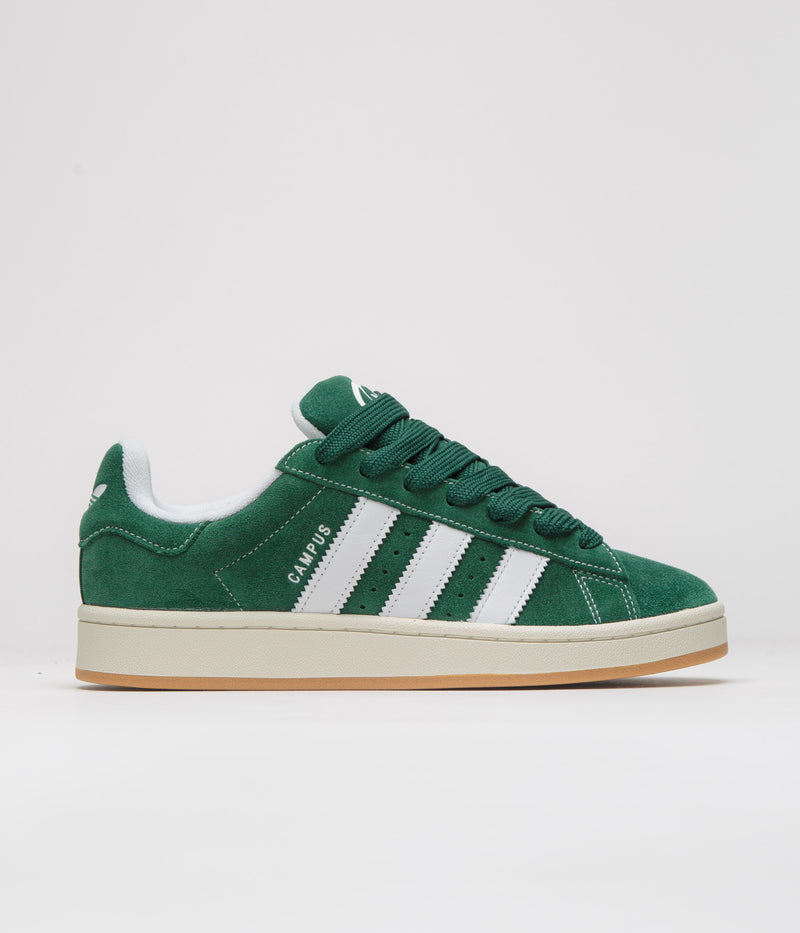Adidas Campus 00s Shoes in Dark Green and FTWR White / Off White