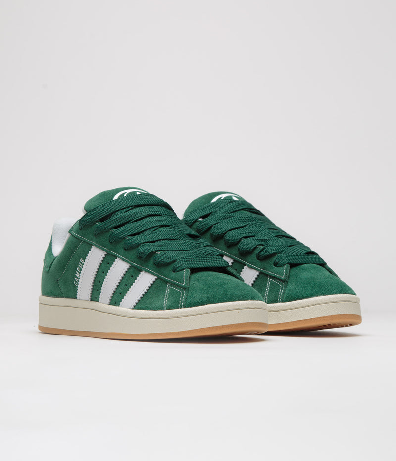 Adidas Campus 00s Shoes in Dark Green and FTWR White / Off White