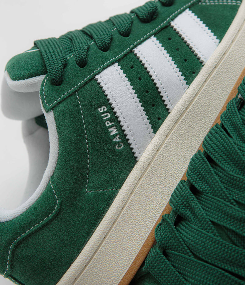Adidas Campus 00s Shoes in Dark Green and FTWR White / Off White