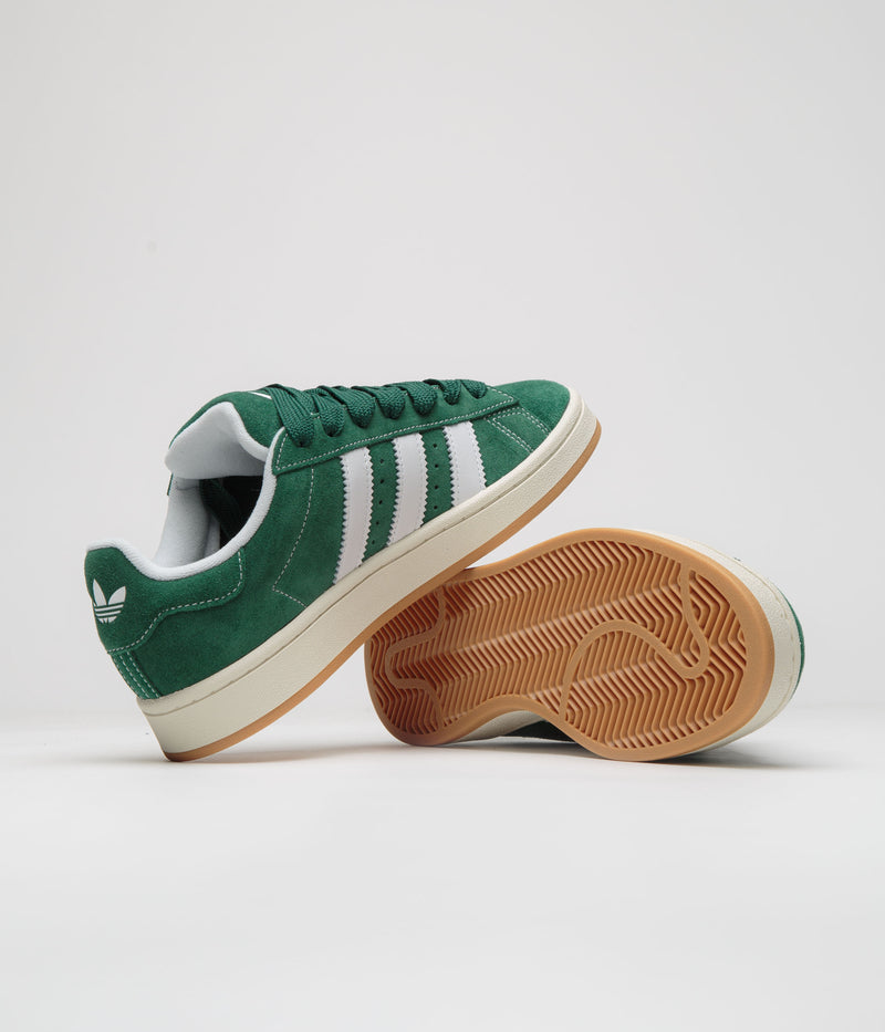 Adidas Campus 00s Shoes in Dark Green and FTWR White / Off White