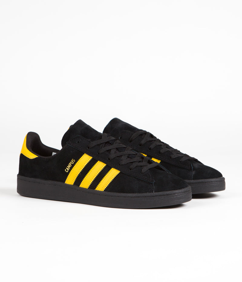 Adidas Campus Adv Shoes in Core Black and Bold Gold / Core Black