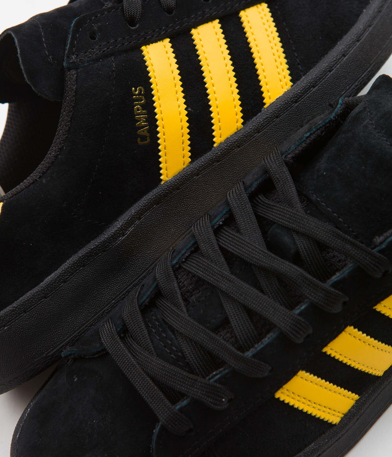 Adidas Campus Adv Shoes in Core Black and Bold Gold / Core Black