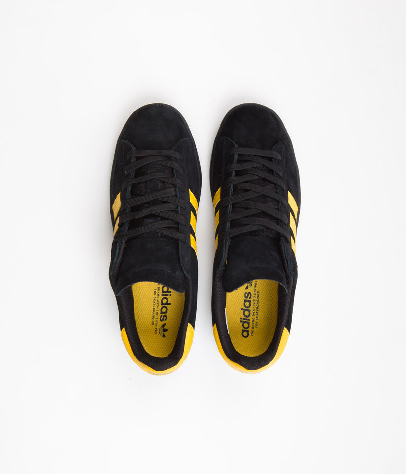 Adidas Campus Adv Shoes in Core Black and Bold Gold / Core Black