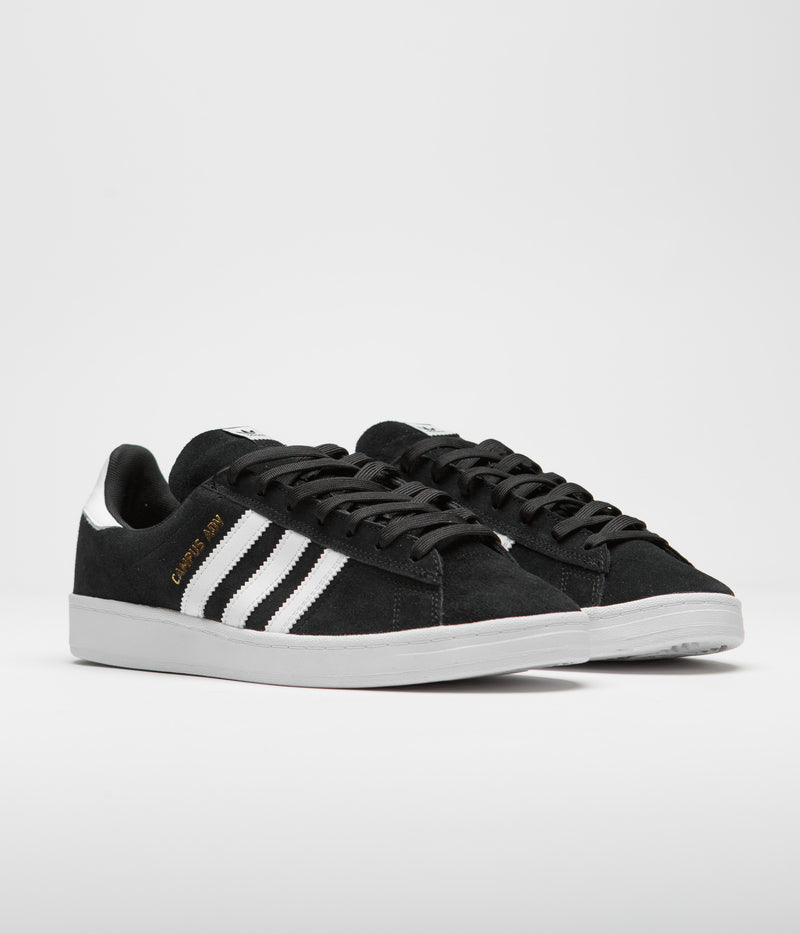 Adidas Campus ADV Shoes in Core Black and White / White