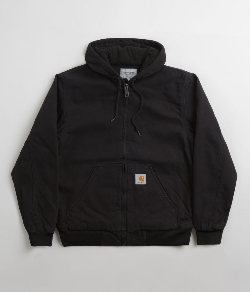 Carhartt Active Jacket in Black Heavy Stone Wash