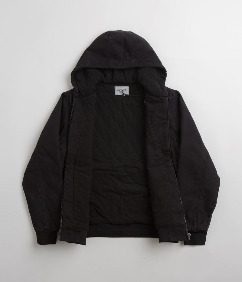 Carhartt Active Jacket in Black Heavy Stone Wash