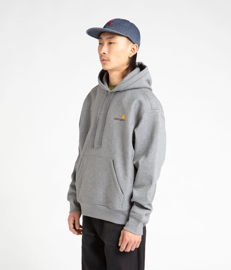 Carhartt American Script Hoodie in Dark Grey Heather