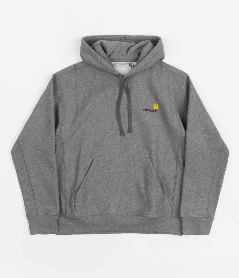 Carhartt American Script Hoodie in Dark Grey Heather