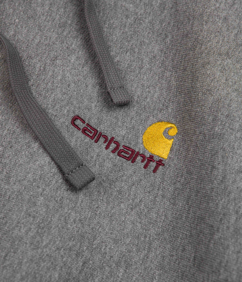Carhartt American Script Hoodie in Dark Grey Heather