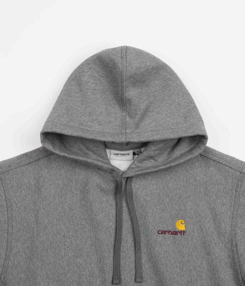 Carhartt American Script Hoodie in Dark Grey Heather
