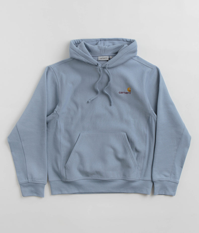 Carhartt American Script Hoodie in Frosted Blue