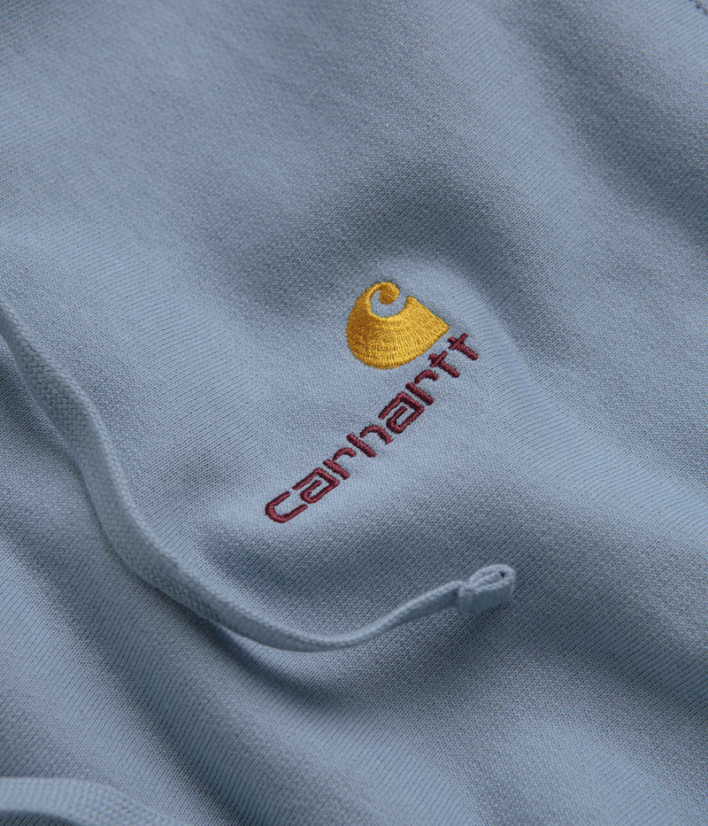 Carhartt American Script Hoodie in Frosted Blue