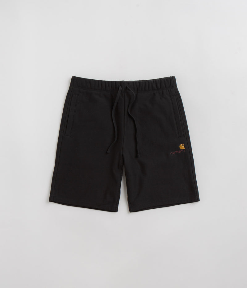 Carhartt American Script Sweat Shorts in Black