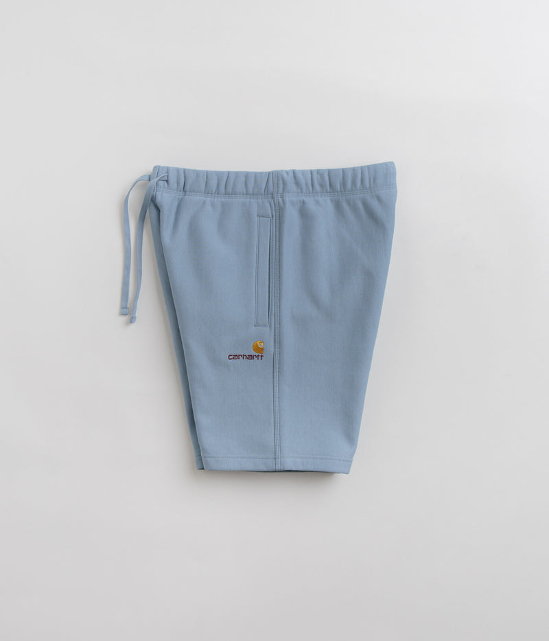 Carhartt American Script Sweat Shorts in Frosted Blue