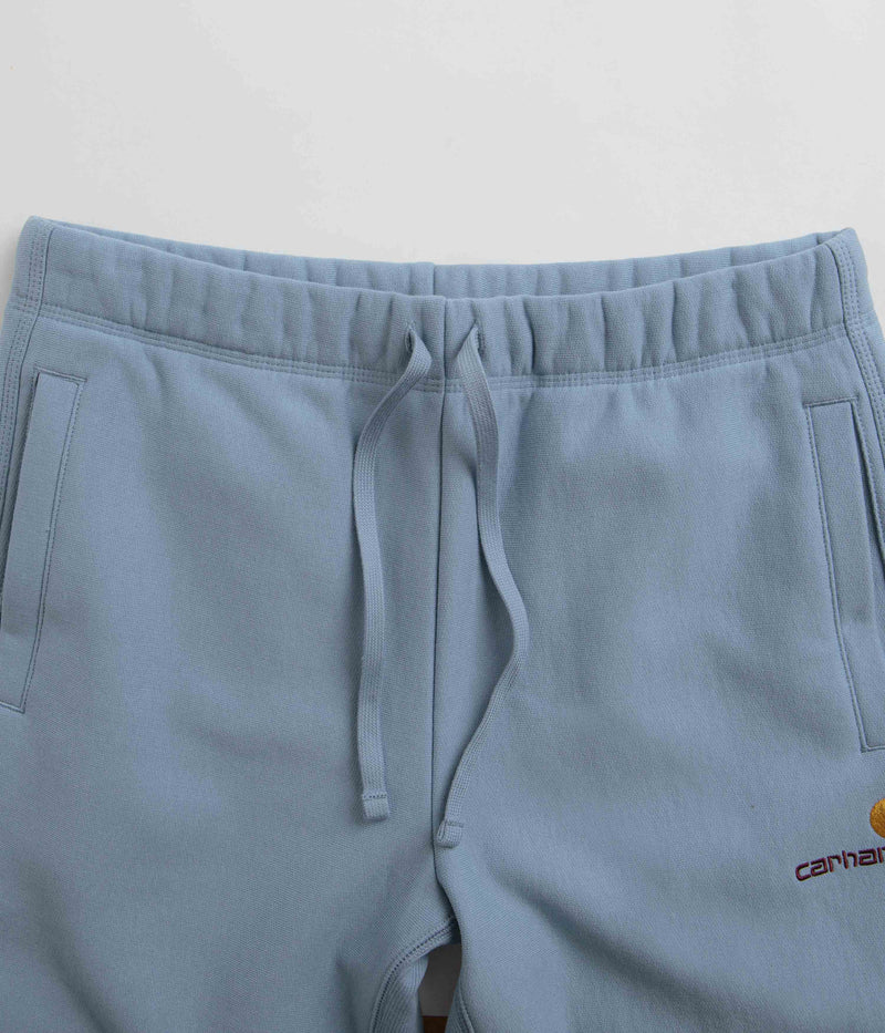 Carhartt American Script Sweat Shorts in Frosted Blue