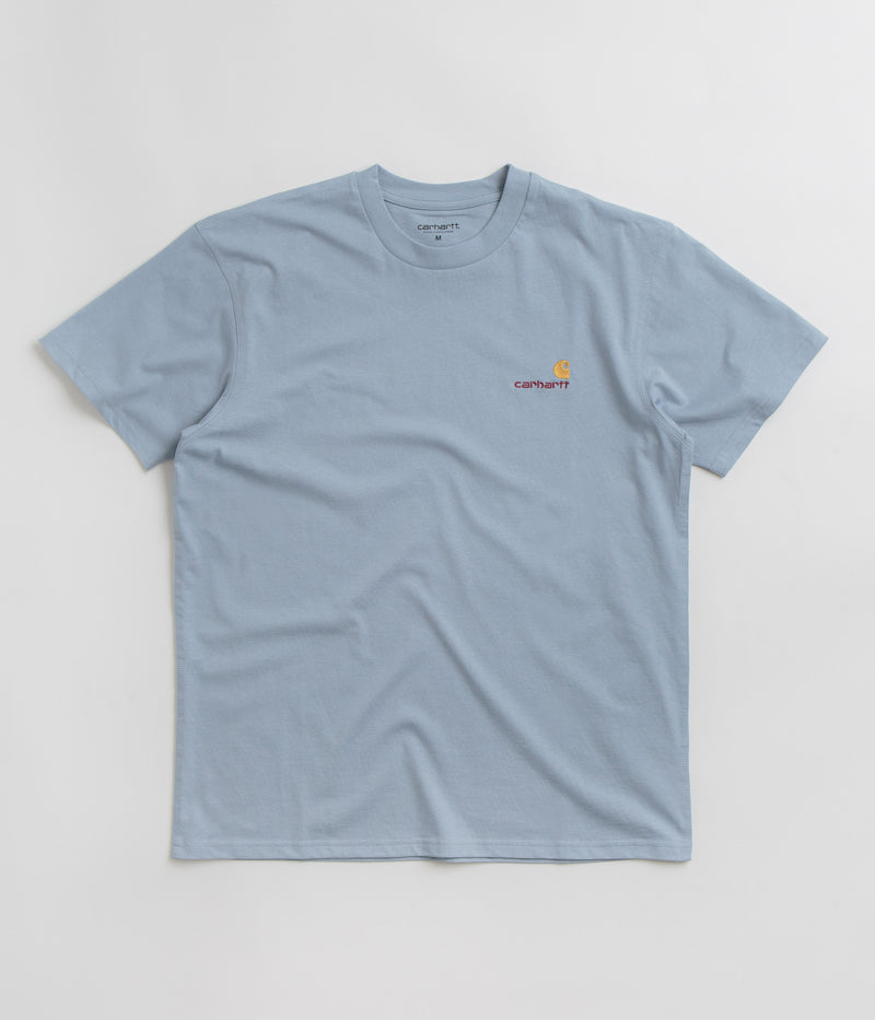 Carhartt American Script T-Shirt in Frosted Blue