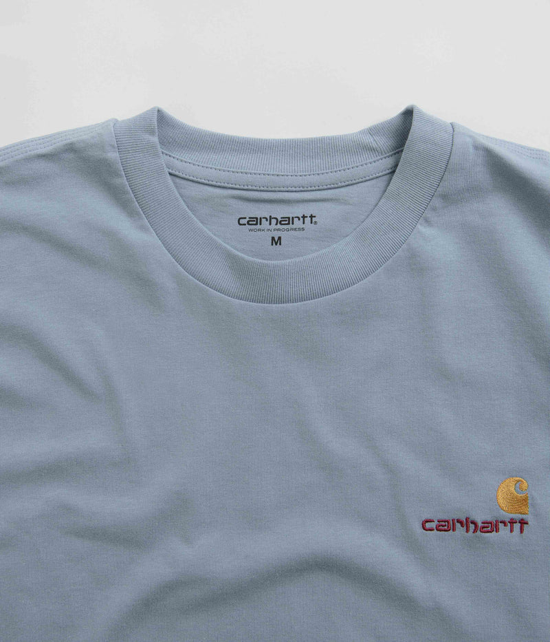 Carhartt American Script T-Shirt in Frosted Blue