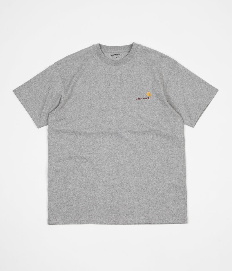Carhartt American Script T-Shirt in Grey Heather