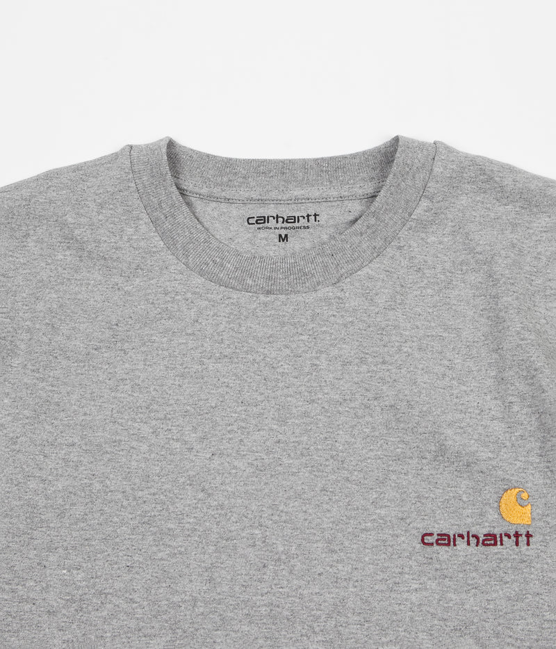 Carhartt American Script T-Shirt in Grey Heather