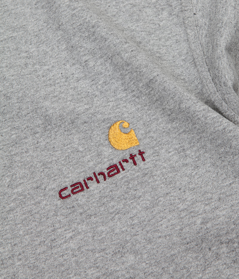 Carhartt American Script T-Shirt in Grey Heather