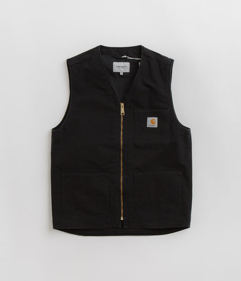 Carhartt Arbor Vest in Black and Aged Canvas