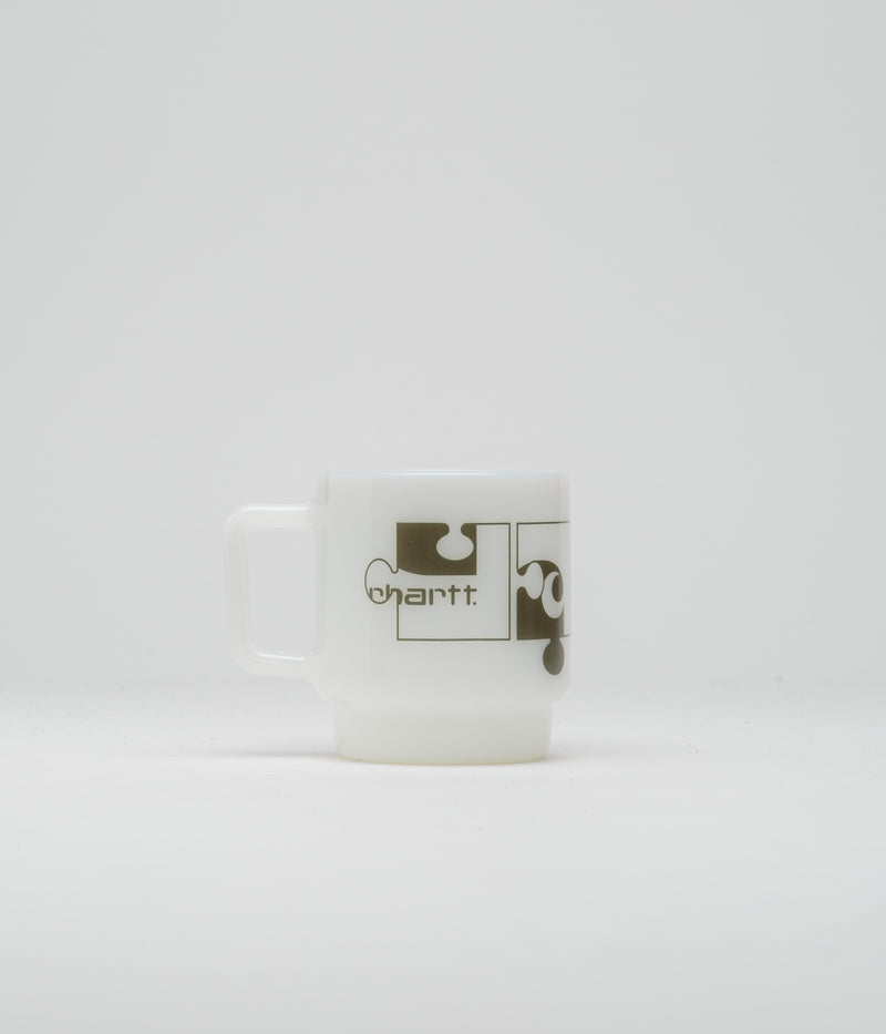 Carhartt Assemble Glass Mug in White and Plant