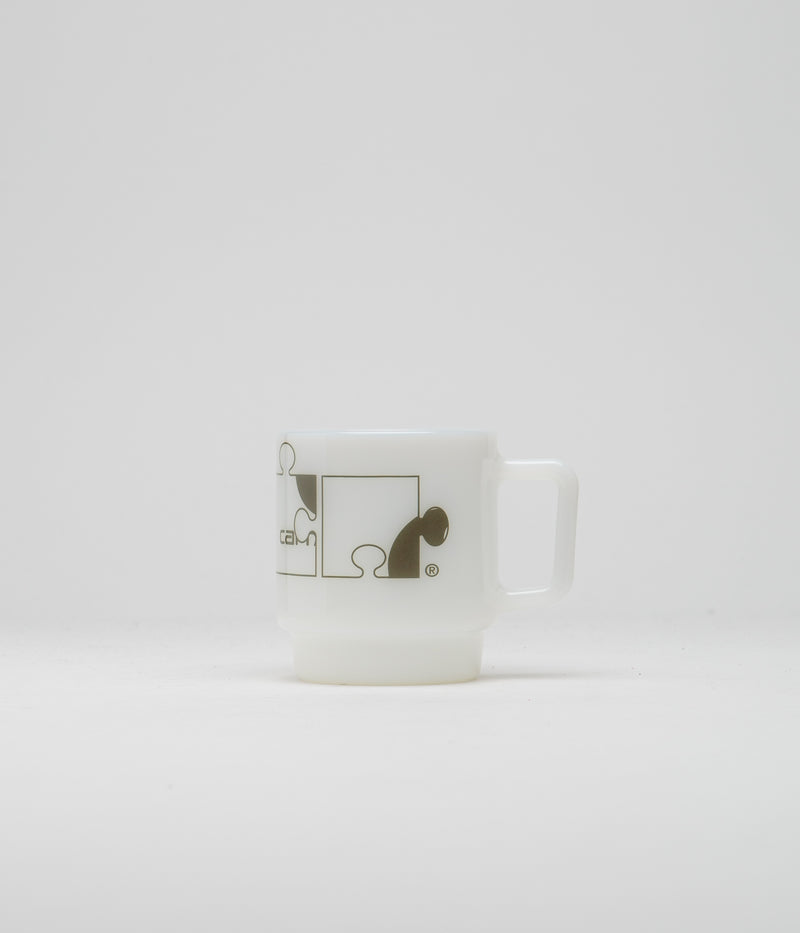 Carhartt Assemble Glass Mug in White and Plant