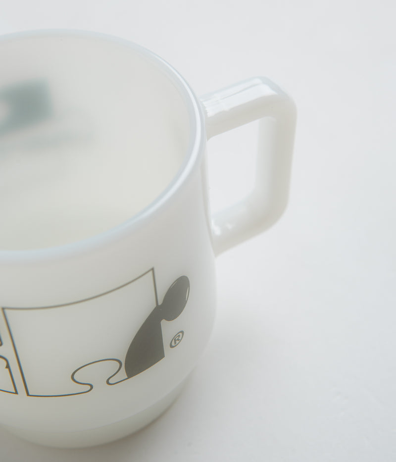 Carhartt Assemble Glass Mug in White and Plant