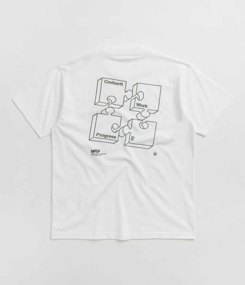 Carhartt Assemble T-Shirt in White and Smoke Green