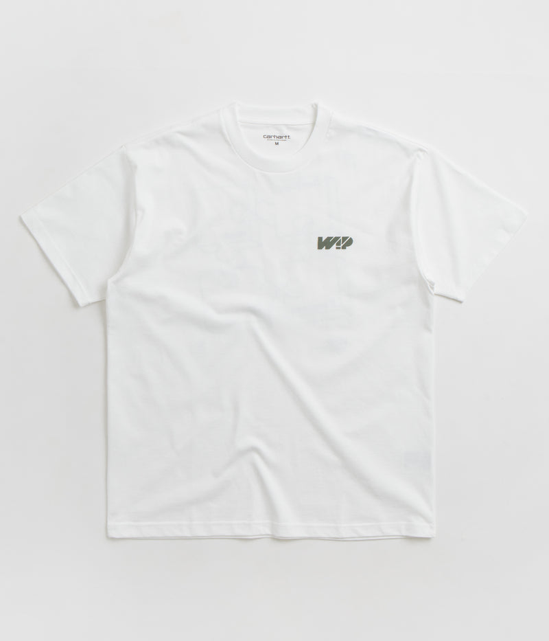 Carhartt Assemble T-Shirt in White and Smoke Green