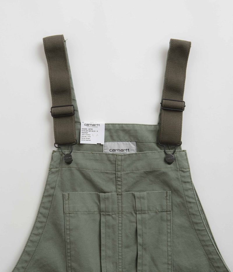 Carhartt Cargo Bib Overalls in Dollar Green