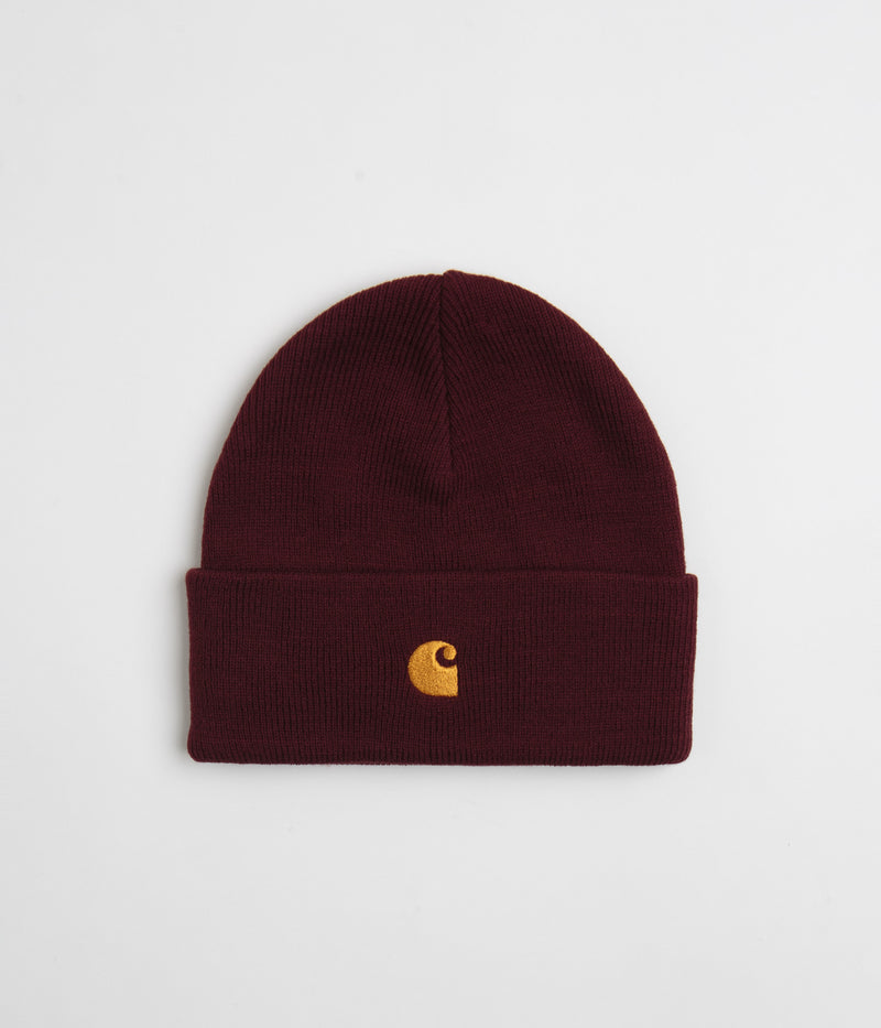 Carhartt Chase Beanie in Amarone and Gold