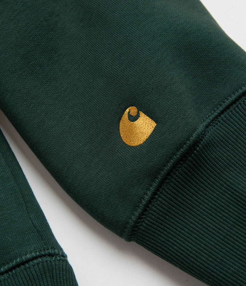 Carhartt Chase Hoodie in Discovery Green and Gold