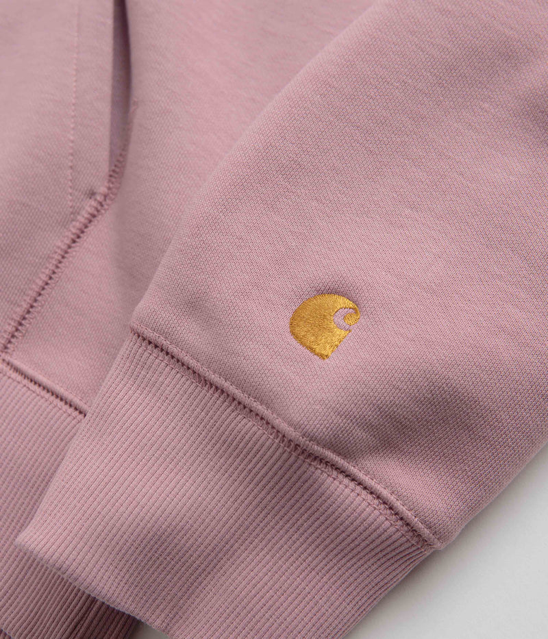 Carhartt Chase Hoodie in Glassy Pink and Gold