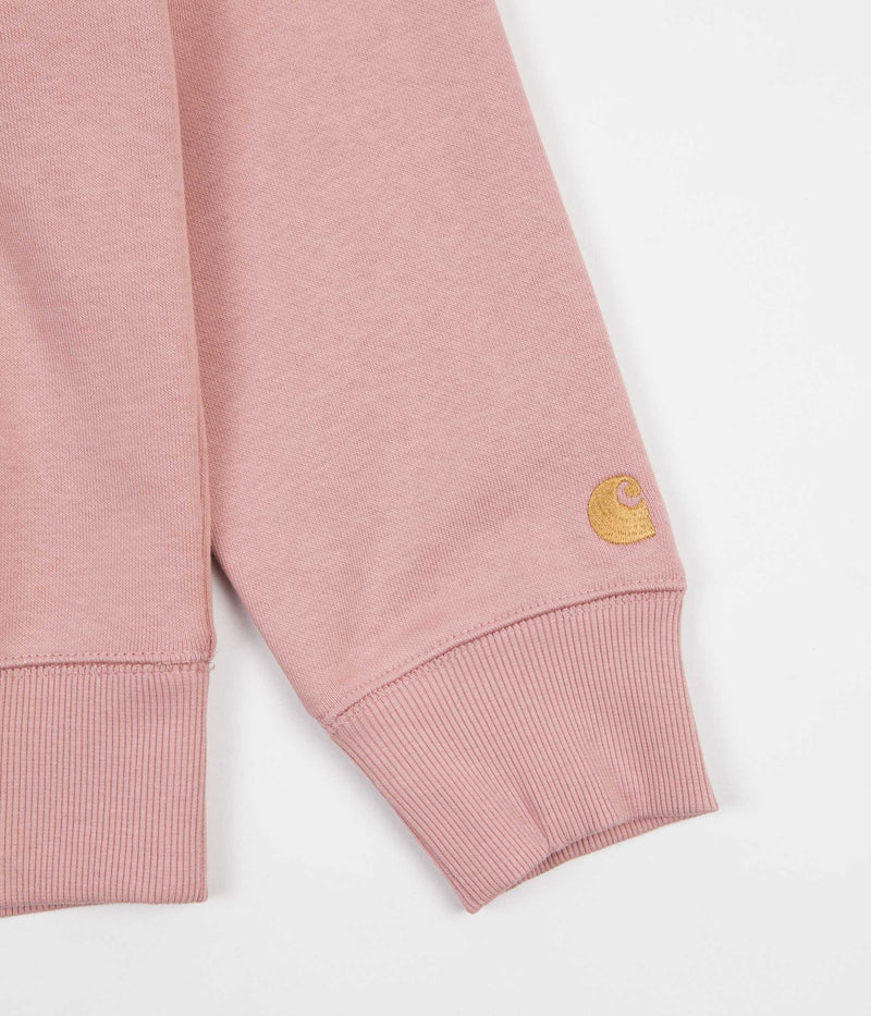 Carhartt Chase Hoodie in Soft Rose and Gold
