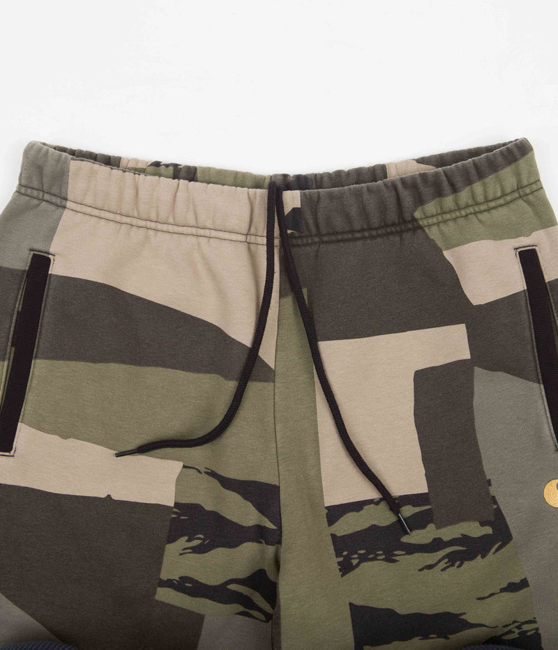 Carhartt Chase Shorts in Camo Mend and Gold
