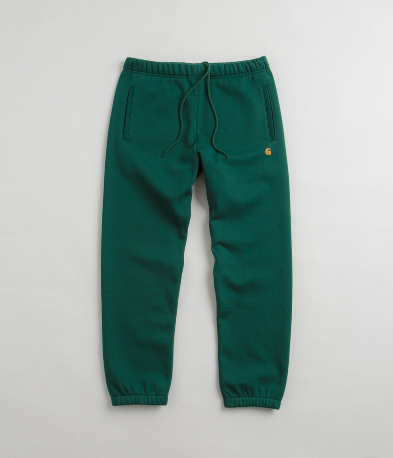Carhartt Chase Sweatpants in Chervil and Gold