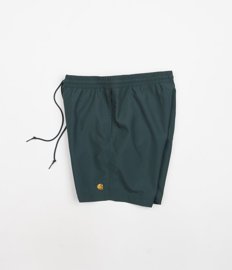 Carhartt Chase Swim Trunks in Botanic and Gold