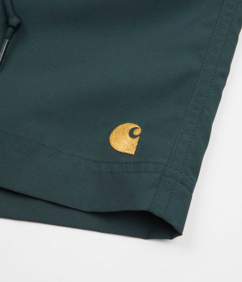 Carhartt Chase Swim Trunks in Botanic and Gold