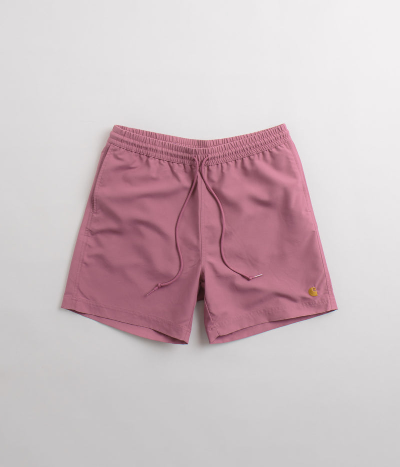 Carhartt Chase Swim Trunks in Magenta and Gold