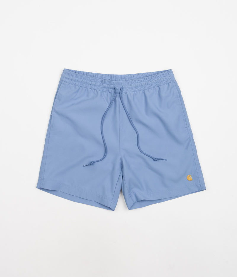Carhartt Chase Swim Trunks in Piscine and Gold