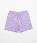 Carhartt Chase Swim Trunks in Soft Lavender and Gold
